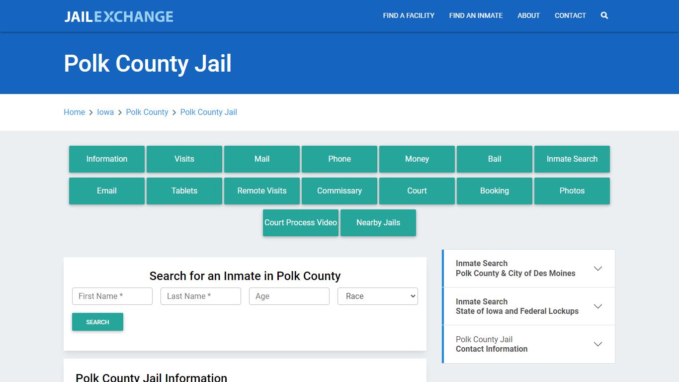 Polk County Jail Roster Lookup, IA, Inmate Search - Jail Exchange