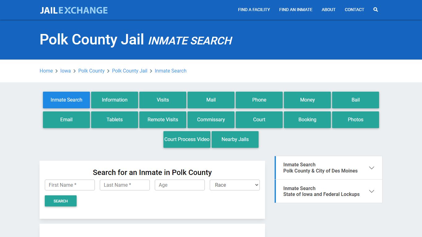 Polk County Jail, IA Inmate Search: Roster & Mugshots